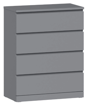 Комод Варма, 4 ящика, 80х100х40 см, эмаль серая
