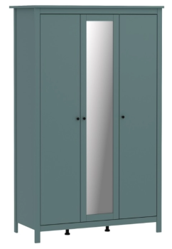 Шкаф распашной Сага, 3 двери, 132х64х215 см, темно-бирюзовый