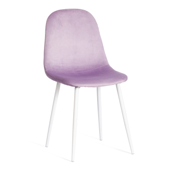 Стул BREEZE (mod. 4724), Велюр/металл, 44 х 53 х 87 см, Light lavander (светло-лавандовый) HLR26 / белый