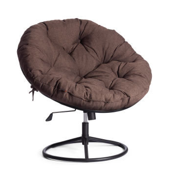 Кресло CLOUDE HOME, рогожка/металл, 97х98х90-96см, коричневый, 3М7-147