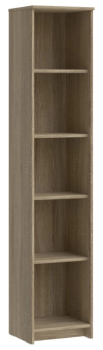 Стеллаж Сириус, 5 полок, 39х34х190 см, дуб сонома