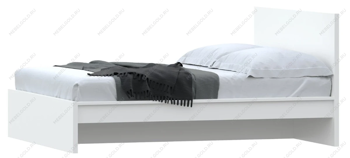 Кровать двуспальная Варма СЭНГ, 160х200 см, эмаль, белая