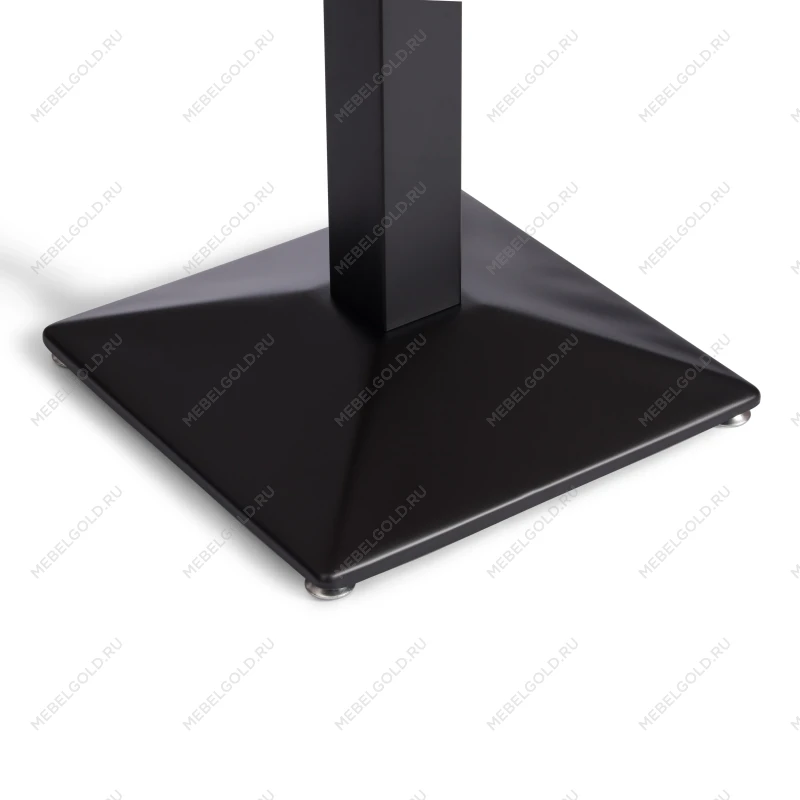 Стол RAGNAROK, дерево вяз/железная опора, 70х70х76 см, груша №3/черная опора | изображение 4