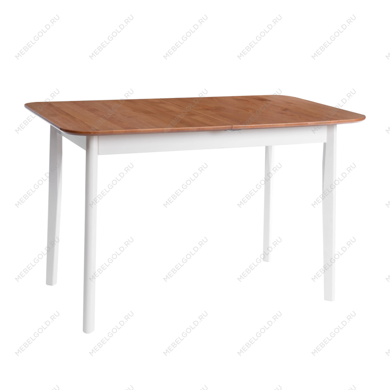 Стол Соната Люкс раздвижной/Sonata Lux extension table, массив сосны, антик/белый, 120-(150)х75х75 см