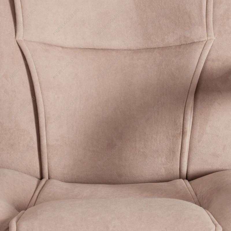 Кресло BERGAMO хром (22), флок, бежевый, 7 | изображение 7