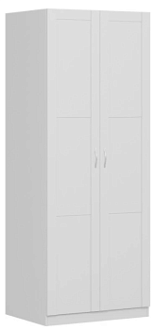 Шкаф Пегас, 2 двери сборные, 78х58х202 см, белый