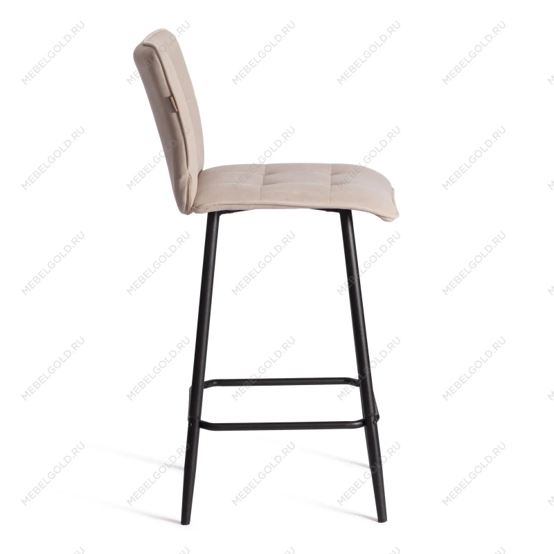 Полубарный стул Bari/Бари, велюр, бежевый, 7, 42х55х99 см | изображение 1