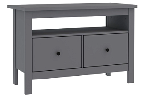 Тумба Сага, 2 ящика, 91х42х63 см, серая