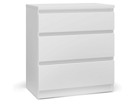 Комод Кастор, 3 ящика, 65х40х71 см, белый