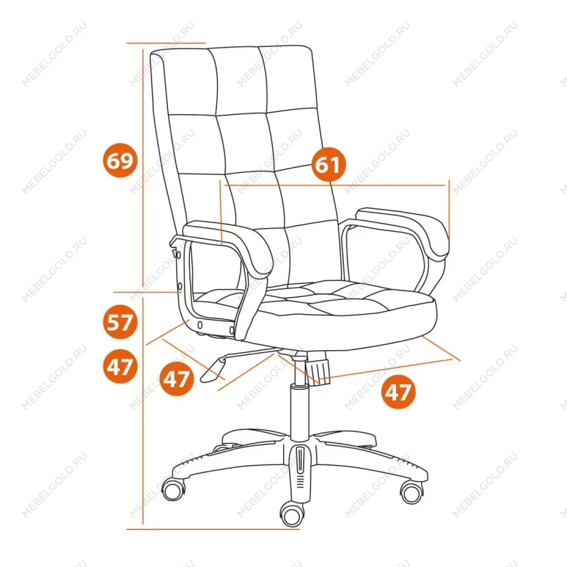 Кресло TRENDY (22), флок/ткань, серый, 29/TW-12 | изображение 14