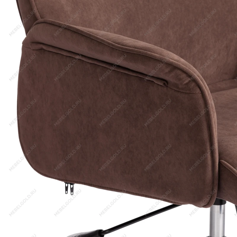 Кресло YORK, флок, коричневый, 6 | изображение 6
