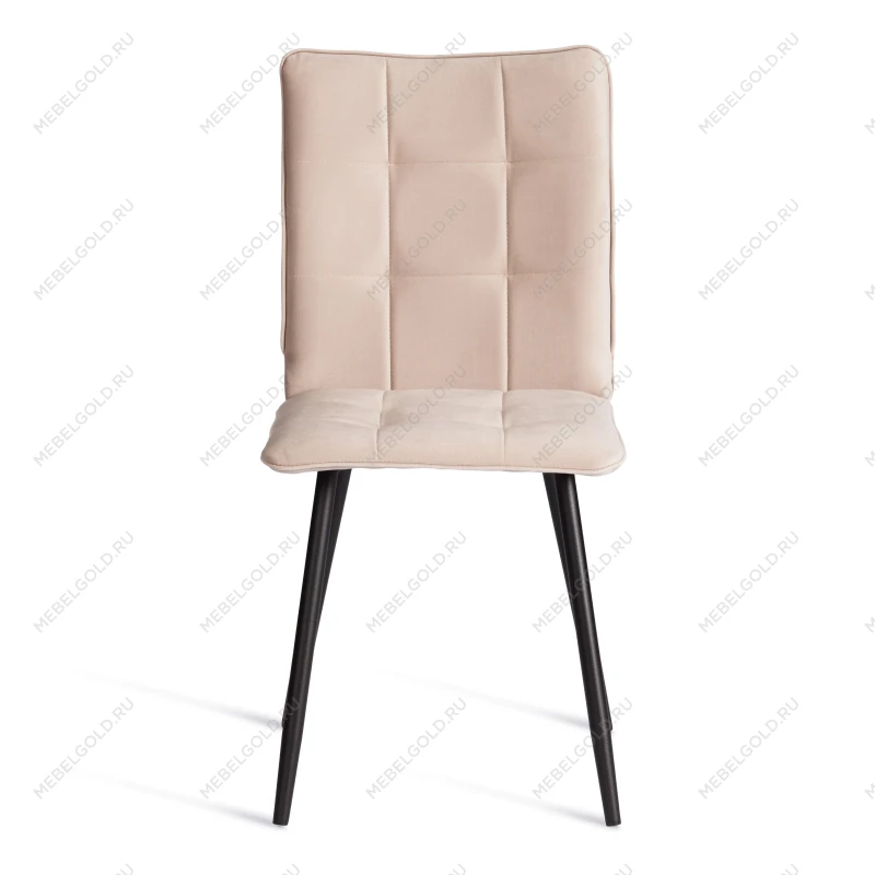 Стул обеденный Bari, LT, велюр, бежевый/черный, 7, 41х55х89 см | изображение 4