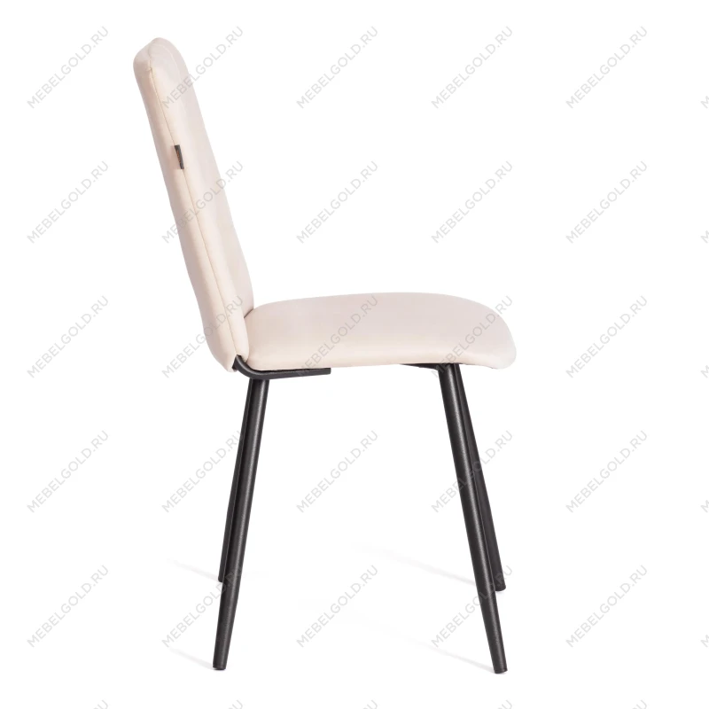 Стул обеденный Asti, TREND, велюр, бежевый/черный, 7, 50х55х93 | изображение 1