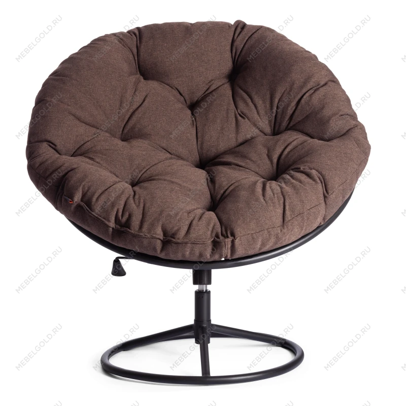 Кресло CLOUDE HOME, рогожка/металл, 97х98х90-96см, коричневый, 3М7-147 | изображение 5