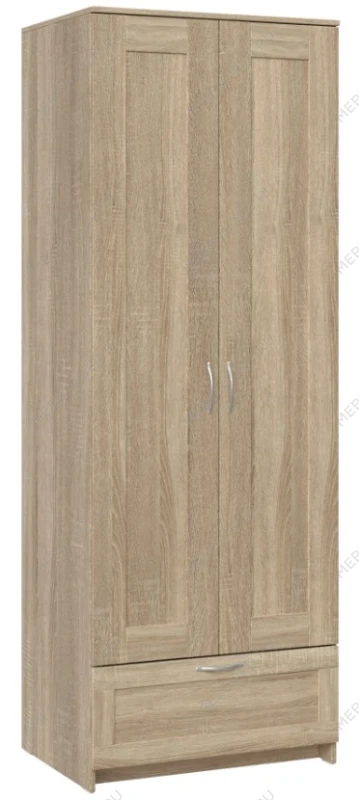 Шкаф Сириус, 2 двери и 1 ящик, 78х59х220 см, дуб сонома