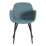 Кресло VALENTINO (mod. PC45-2)/1 шт. в упаковке, металл/экокожа/ткань, 55 х 58 х 81 см, Turquoise (бирюзовый)/Grey (серый)/чёрный | изображение 4