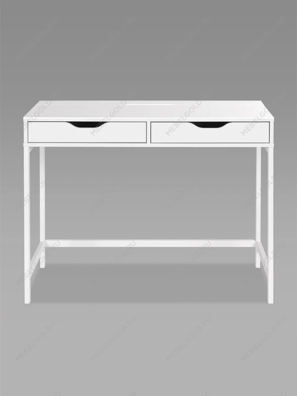 Стол письменный на металлических ножках Ингар Д 100x48x76, белый | изображение 9