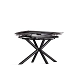 Стол обеденный Winston/Винстон, столешница керамика (матовая) /опоры металл, темно-серый/черный, (120+30+30)x80x75(+1) см | изображение 13