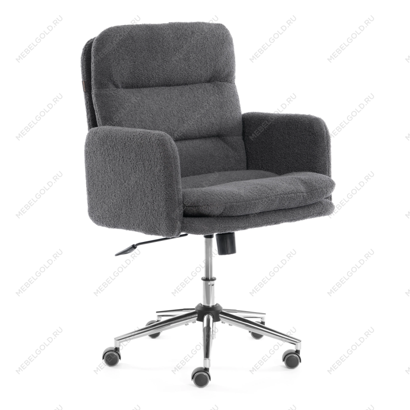 Кресло Dover хром, букле, серый, barni grey