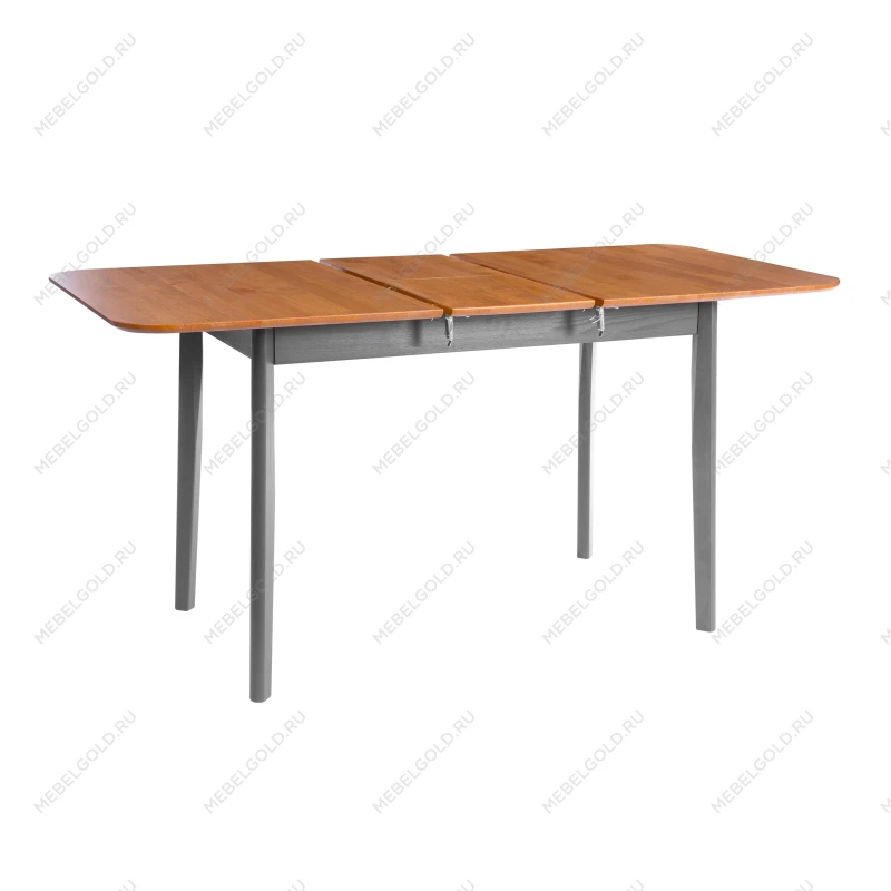 Стол Соната Люкс раздвижной/Sonata Lux extension table, массив сосны, антик /графит, 120-(150)х75х75 см | изображение 3