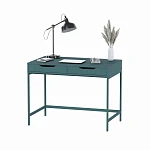 Стол письменный на металлических ножках Ингар Д 100x48x76, серо-бирюзовый/черный | изображение 6