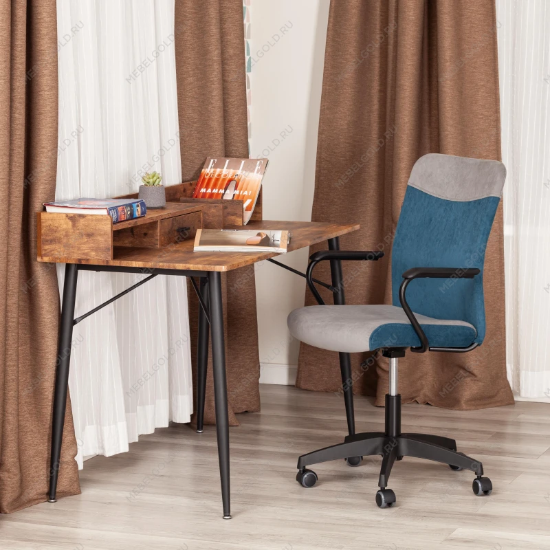 Кресло FLY, флок, серый/синий, 29/32 | изображение 11