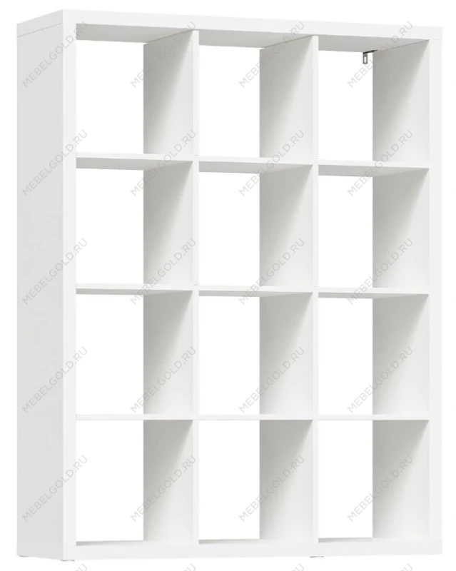 Стеллаж Фора, 12 полок, 112х147х38 см, белый