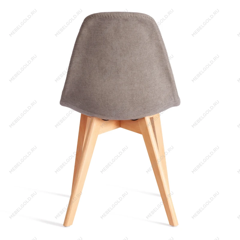 Стул CINDY SOFT (mod. C1021F1-1), фактурный велюр/дерево бук, 55 х 48 х 83 см, Серый LY1701-26 / натуральный | изображение 3