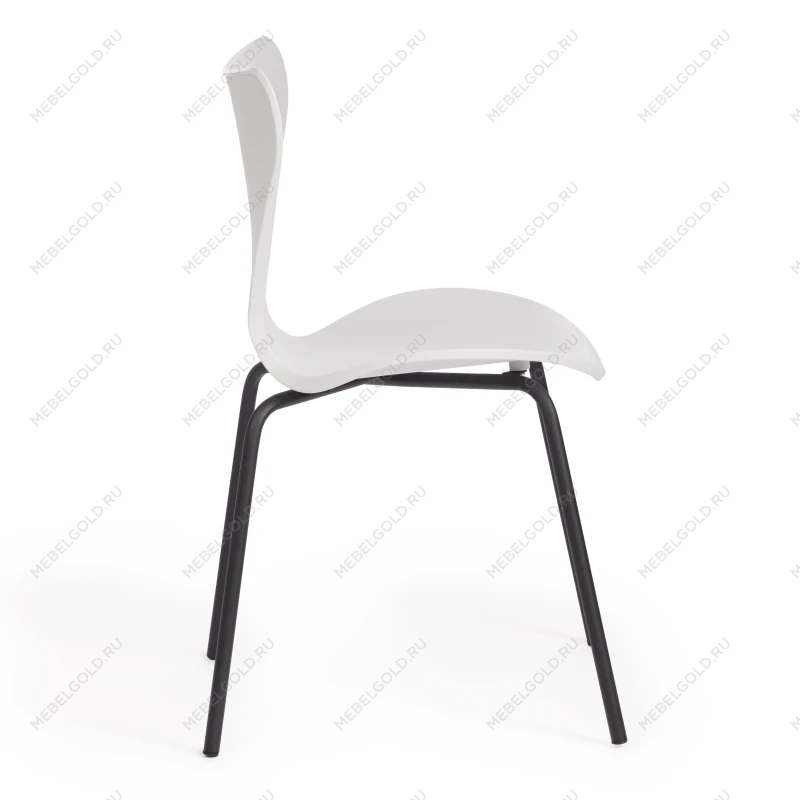 Стул Jacobsen (mod DC 102)/1 шт. в упаковке, пластик/металл, 50 х 46 х 82 см, белый 018/черный | изображение 1