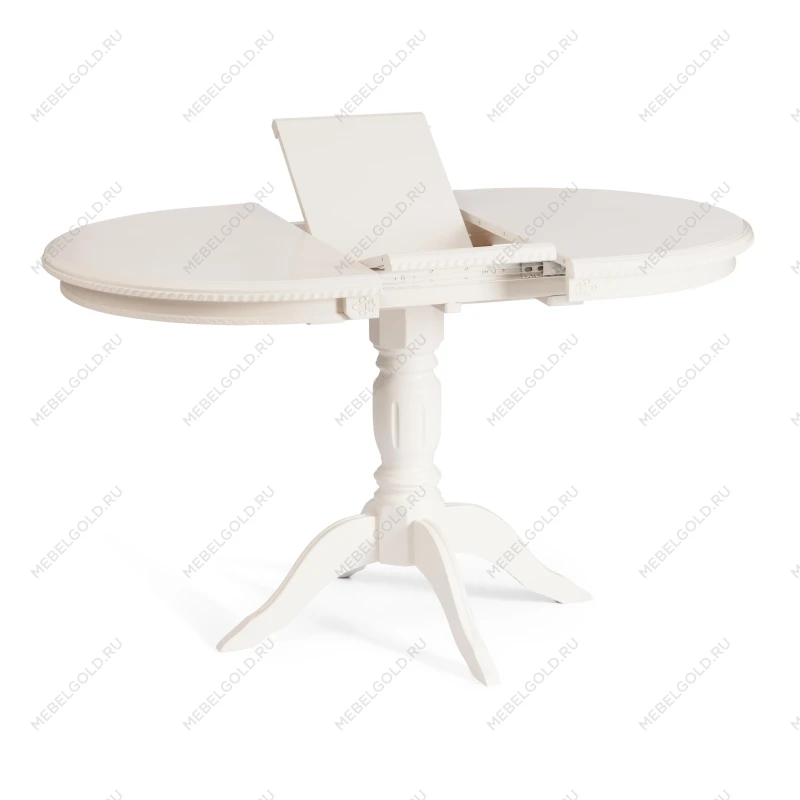 Стол STEFANO, бук, мдф, 100+30x80x77см, Ivory white | изображение 6