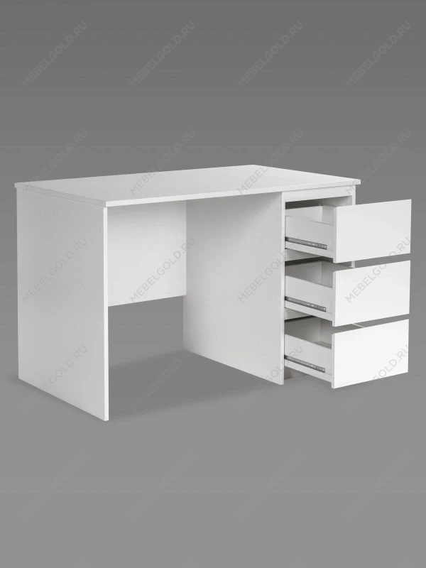 Стол письменный ГУД ЛАКК Кастор, 3 ящика, 116х65х75 см, белый | изображение 10