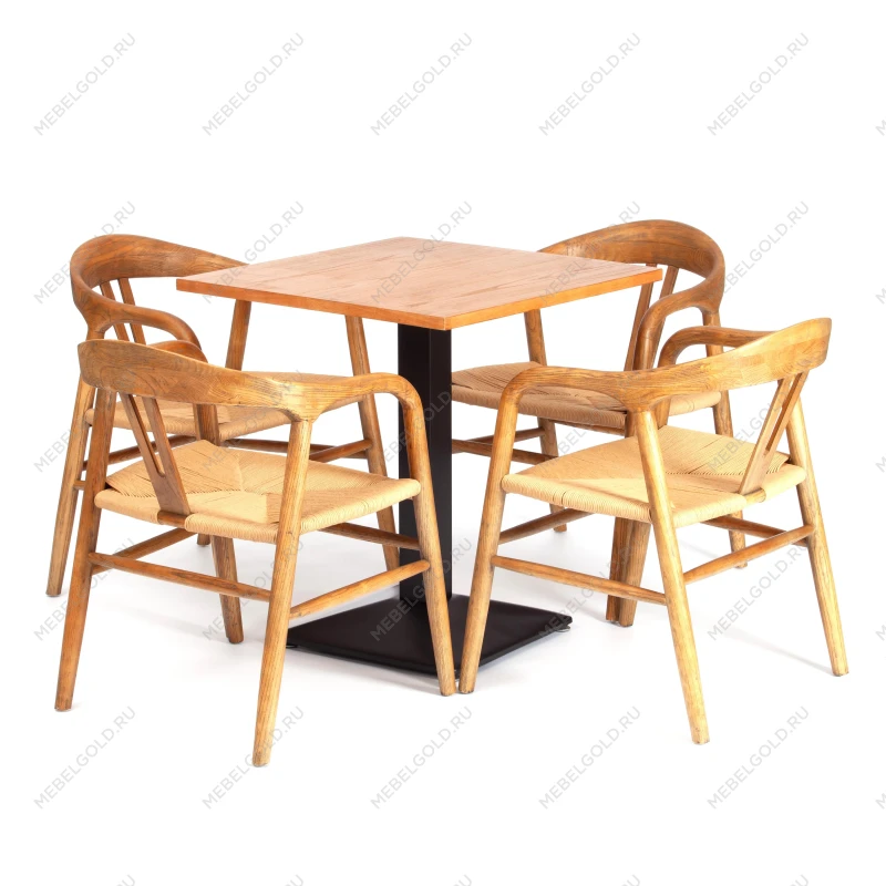 Стул VALI, дерево вяз/бечевка, Груша (№3), 50х46х77 см | изображение 8