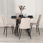 Стул обеденный Asti, TREND, велюр, бежевый/черный, 7, 50х55х93 | изображение 9