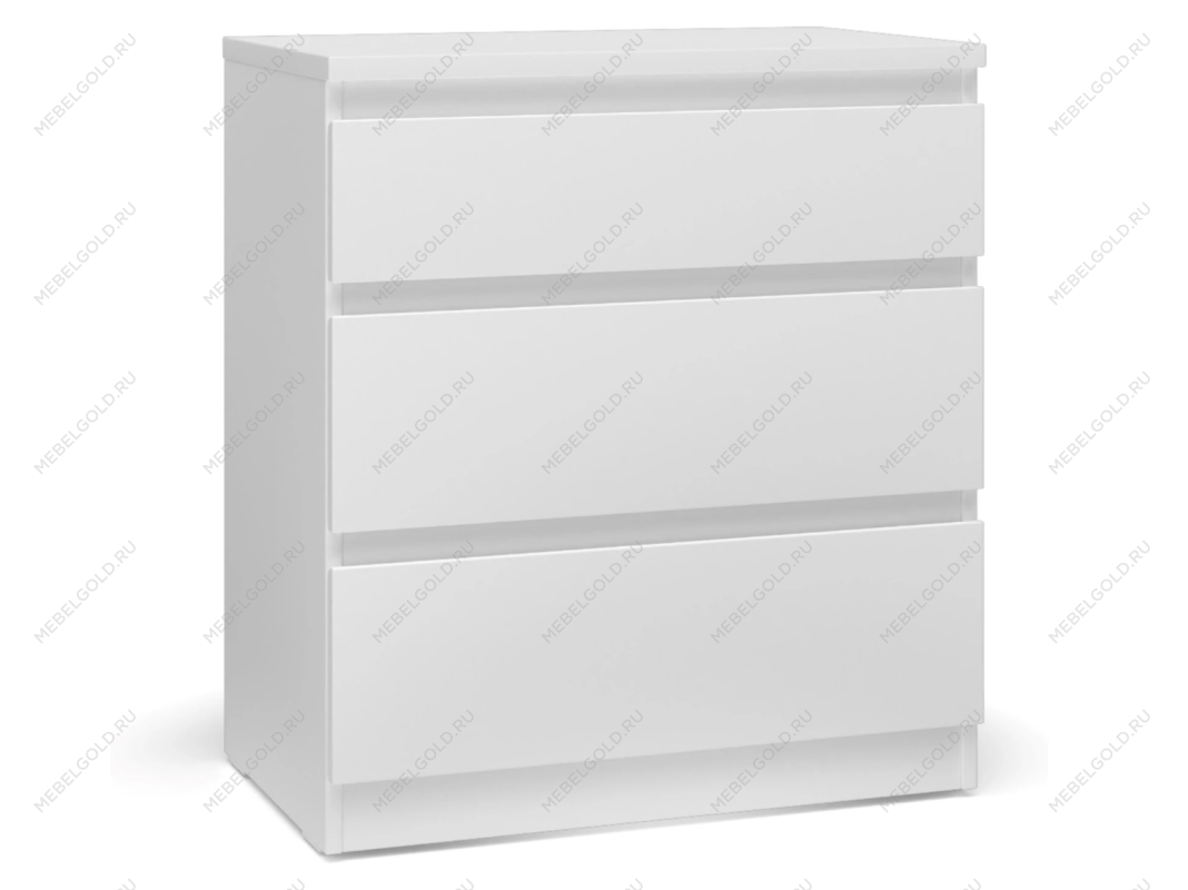 Комод Кастор, 3 ящика, 65х40х71 см, белый