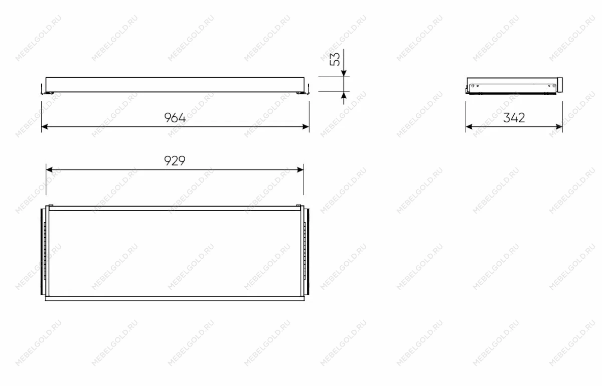 Выдвижная полка МАКС 100х36 белая | изображение 1