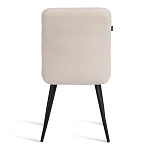 Стул обеденный Medeo, флок, молочный/черный, 4, 47х56х89 | изображение 3