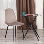 Стул BREEZE (mod. JSC-58), Велюр/металл, 44 х 53 х 86 см, coffee (кофейный) HLR 9 / черный | изображение 8