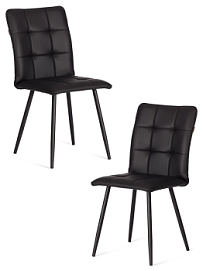Стул обеденный Bari, LT, экокожа, черная, 41х55х89 см