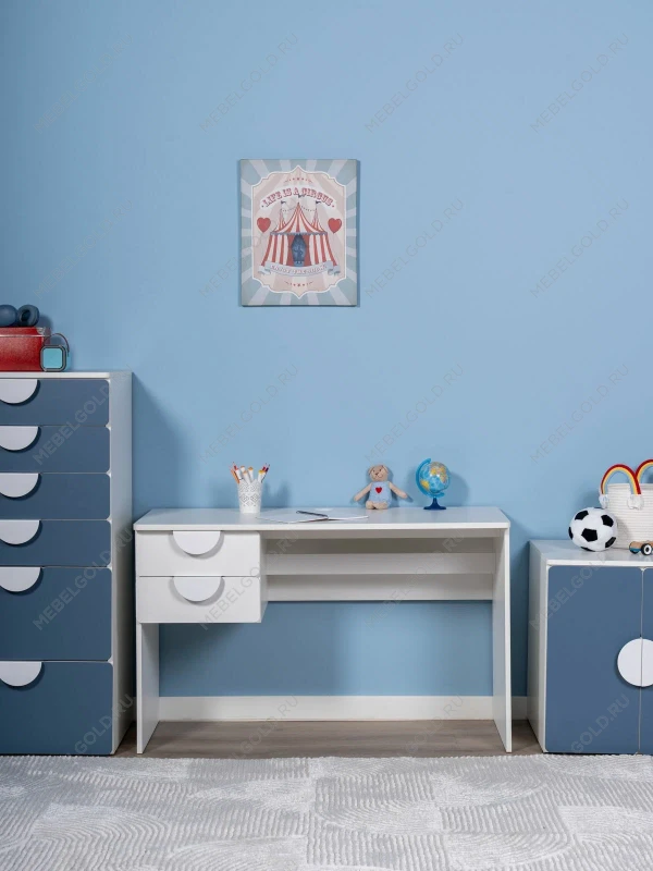 Стол письменный детский Пикси 120х75х57, белый (робкий подснежник) | изображение 1