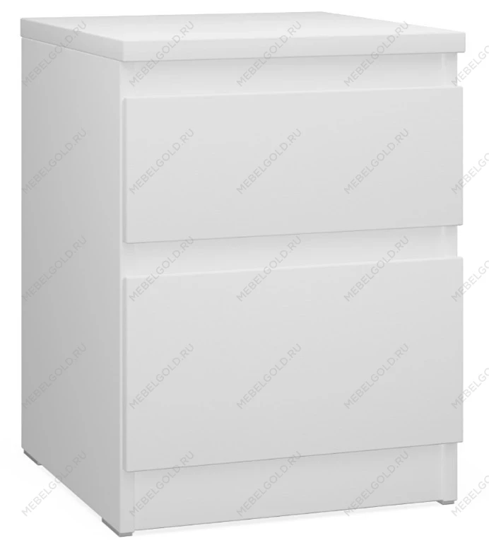 Балашиха - Тумба прикроватная Кастор, 2 ящика, 40х37х49 см, белая
