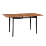Стол Соната Люкс раздвижной/Sonata Lux extension table, массив сосны, антик/чёрный, 120-(150)х75х75 см | изображение 3