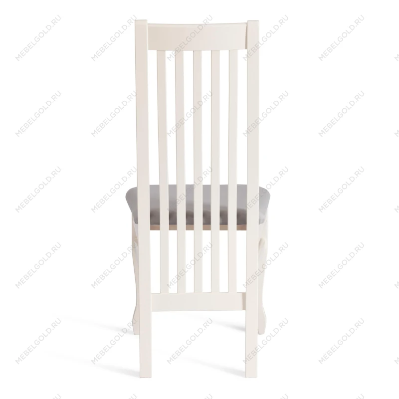 Стул DOLCE мягкое сидение, бук, 40х46х100см, ivory white, велюр Tenerife Ultimate grey | изображение 3