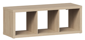 Стеллаж Фора, 3 полки, 112х42х38 см, дуб беленый