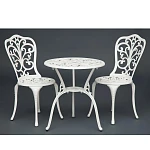 Комплект Secret De Maison Romance (стол +2 стула), алюминиевый сплав, D60/H67, 53х41х89см, butter white | изображение 3