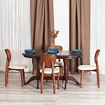 Стул DIAMANTE мягкое сидение, бук, 42x42x85см, коричневый, ткань Tenerife Cream | изображение 8