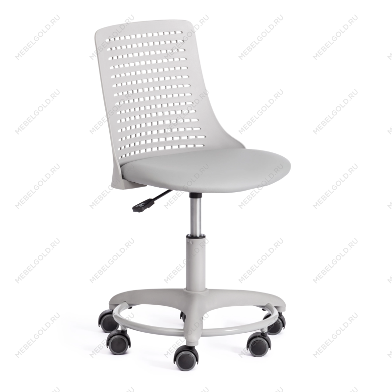 Компьютерное кресло Kiddy, кож/зам, серый