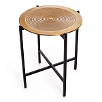 Столик кофейный Secret De Maison BLOOM ( mod. 11873-B ), алюминиевый сплав, 46*46*51 см, черный/античная медь | изображение 2