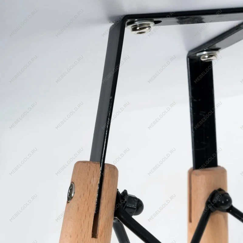 Стол CINDY NEXT (mod. 70-80 MDF), металл/мдф/бук, белый/натуральный, D70х75см | изображение 3