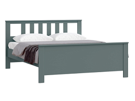 Кровать двуспальная Сага, 160х200 см, темно-бирюзовая