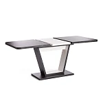 Стол обеденный VOX раздвижной, ЛДСП, 132-172x85x75,5 см, Мрамор черный/Белый | изображение 4